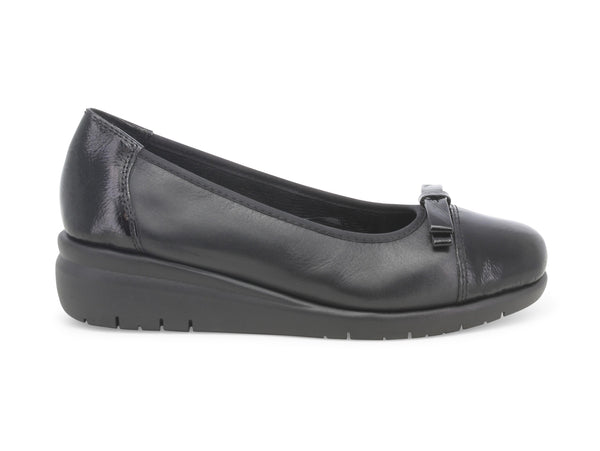 Melluso ballerina con zeppa tomaia pelle nera K55233-217763